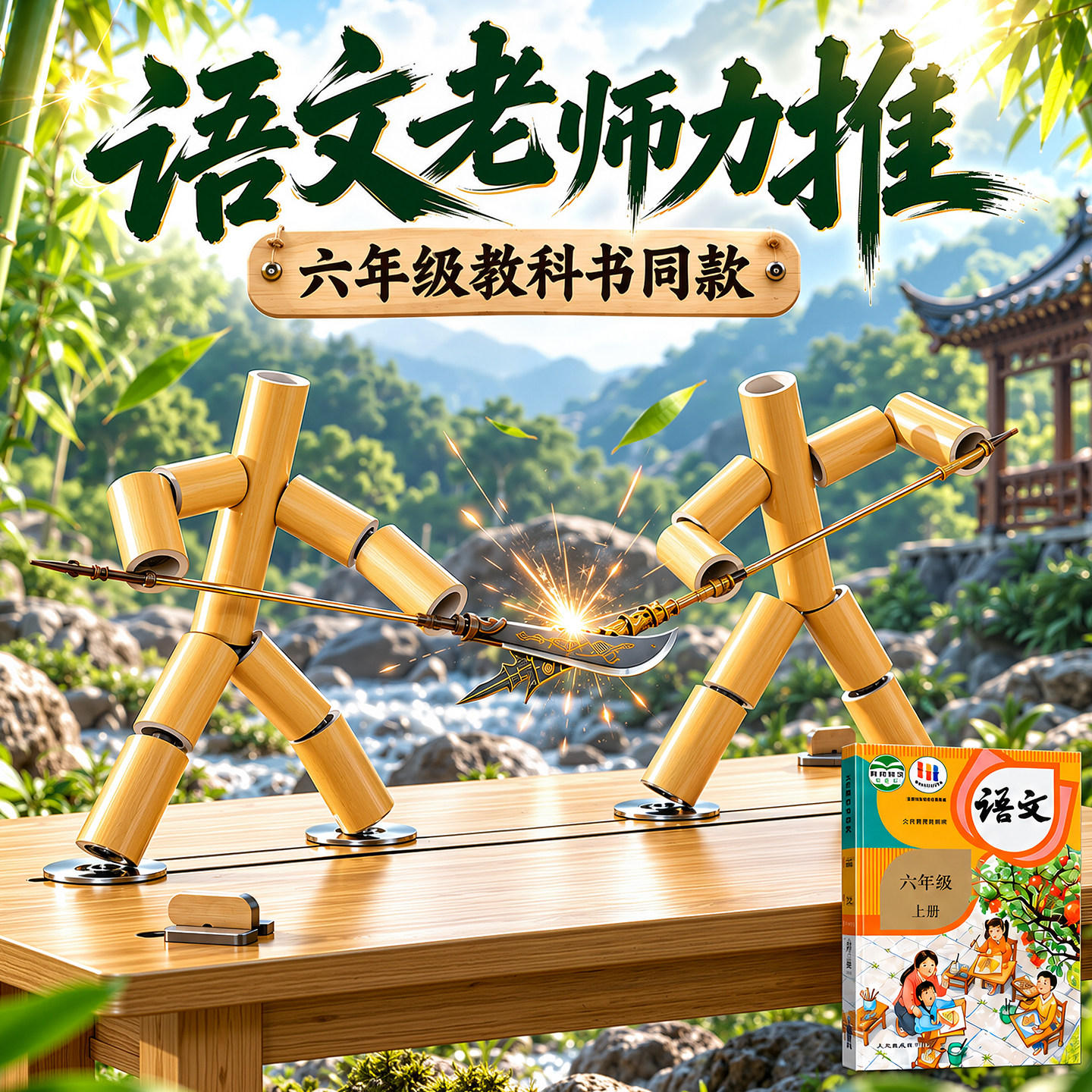竹节人六年级材料包两人对战豪华版儿童桌游亲子互动玩具益智思维