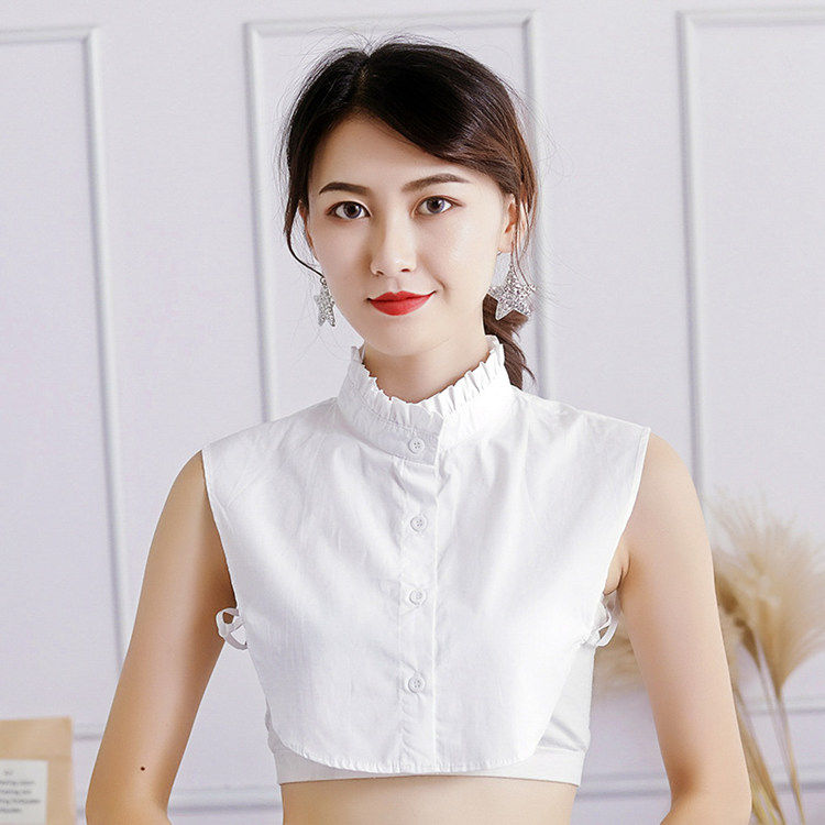 白色立领女士假领子秋冬打底假衣领女时尚百搭高档衬衫假领衬衣领