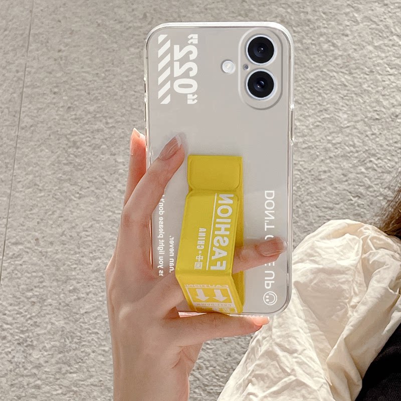 透明高级适用于苹果17手机壳16ProMax/15plus磁吸支架iPhone14Pro/13/12/11潮牌腕带套XS个性男女款8小众软壳