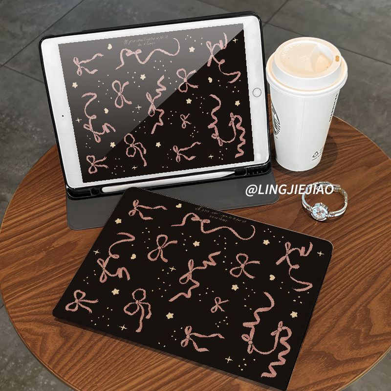 适用于ipad保护套ipad9壳粉结星星苹果air5第十代平板2025新款pro11带笔槽10.2硅胶全包mini6防摔ari6书本式