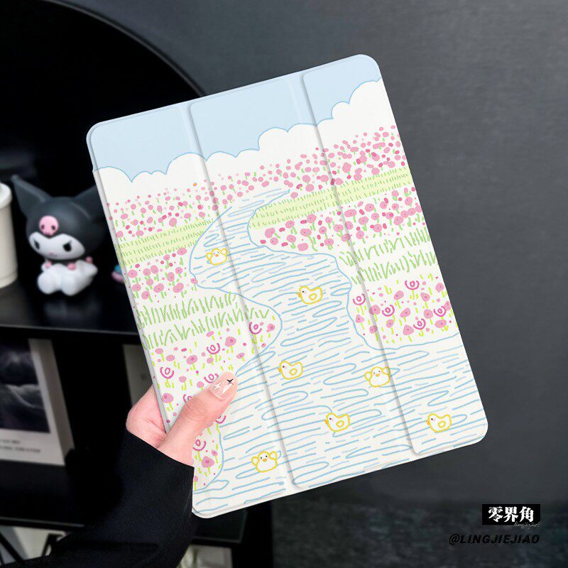 春日粉花适用于华为matepad10.4保护套带笔槽2025新款matepadpro10.8保护壳硅胶11寸全包软边荣耀平板7三折式