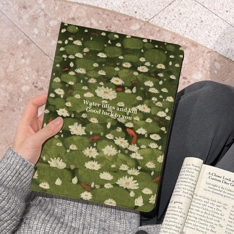 适用于华为Matepad10.4保护套白色小花10.8英寸防摔pro硅胶女11寸se平板保护壳8.4寸全包m6高能版13.2带笔槽