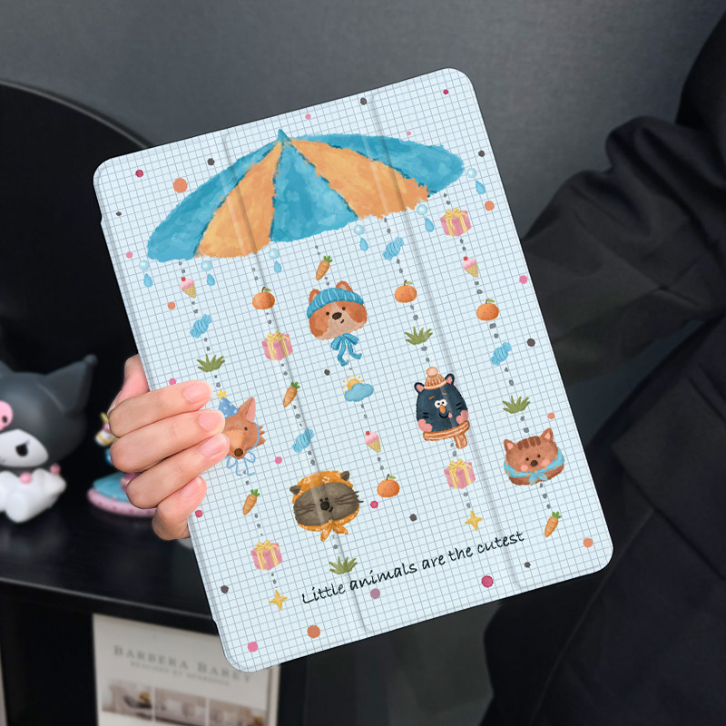 适用于ipad三折硅胶保护壳防摔