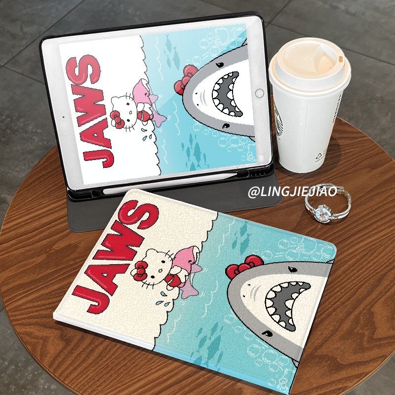 咆哮鲨鱼matepad115s书本式2024新款pro适用于华为平板保护套m6全包10.8寸硅胶se防摔壳air带笔槽11荣耀v8pro