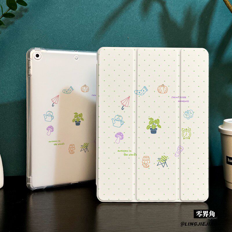 波点盆栽适用于ipadmini7保护壳ipad10/9平板壳11代2025苹果air8/6/5九代带笔槽13寸硅胶pro11全包mini7迷你6