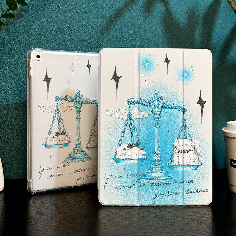 天平小羊适用于ipad10保护套2022苹果第九代平板10.2英寸air5/43平板壳10代mini6三折硅胶ipadpro11/12.9笔槽