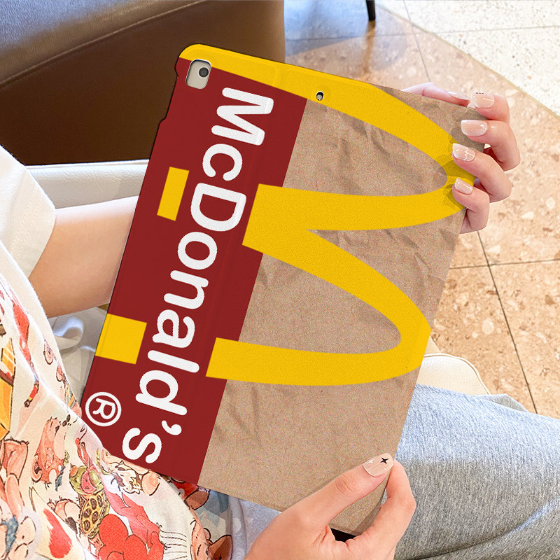 适用于ipad保护壳air6平板套2025M记麦当第六代新款13寸书本式带笔槽11英寸苹果ipadpro硅胶ipadair防摔复古