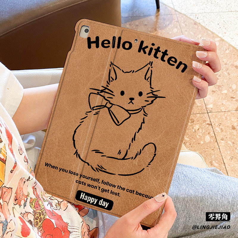 适用于华为平板matepad保护壳2024款皮革小猫11.5s全包10.4寸air防摔se套Pro11硅胶13.2书本式m6荣耀v87pro女