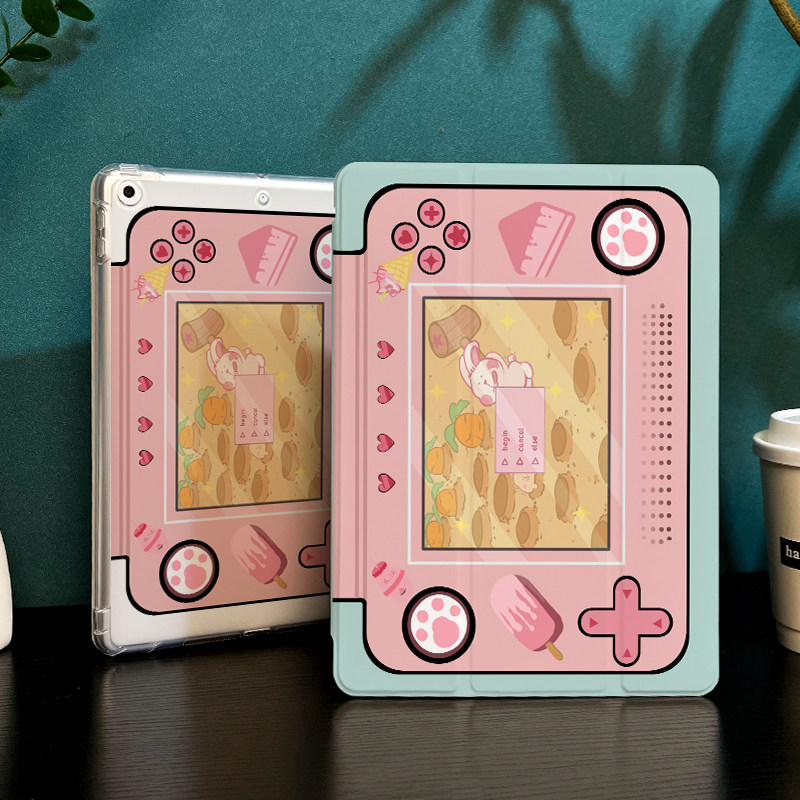 可爱小兔萝卜适用于iPadAir5保护壳2025新款mini6苹果ipad9平板保护壳air4笔槽11英寸2020防摔7第10九9代三折