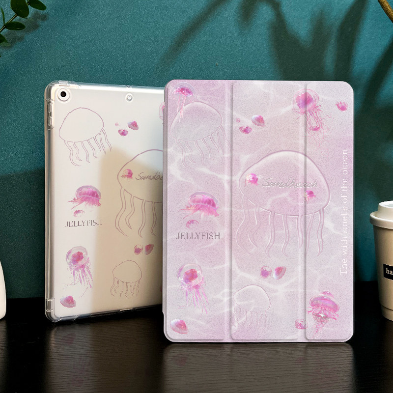 粉色海滩适用于ipad保护套ipad9平板壳2025苹果air6/4/3新款第九代笔槽13寸硅胶pro11全包mini6防摔迷你5三折
