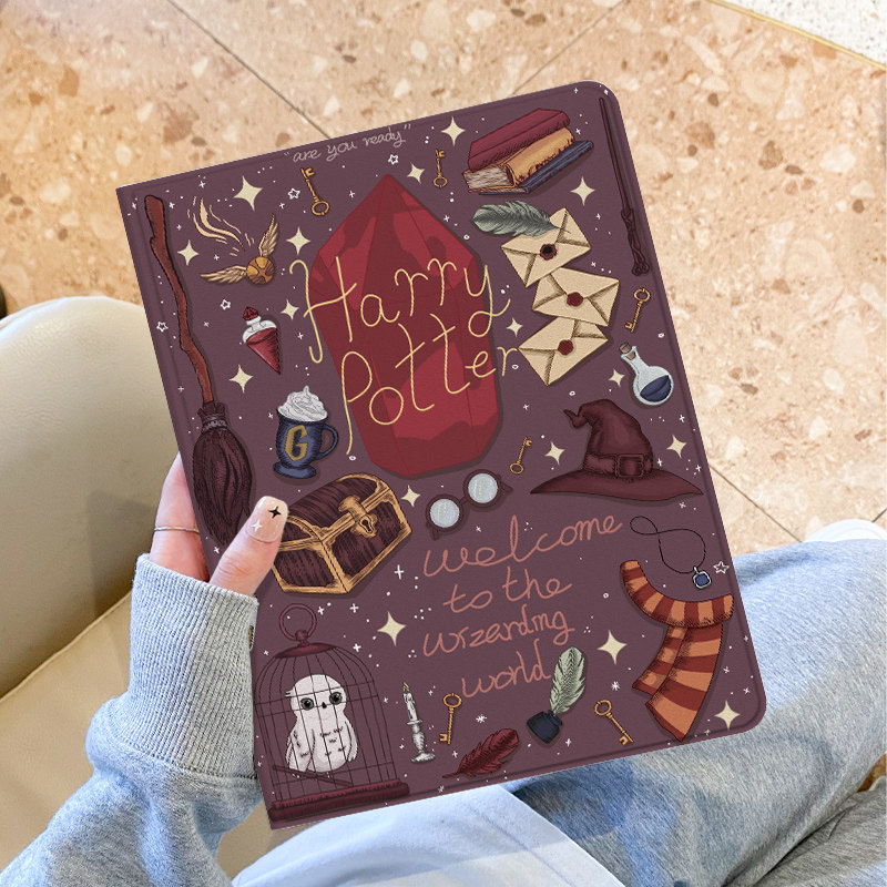 适用于ipad保护套ipad9壳飞天扫帚苹果air5第十代平板2022新款pro11带笔槽10.2硅胶全包mini6防摔ari4书本式