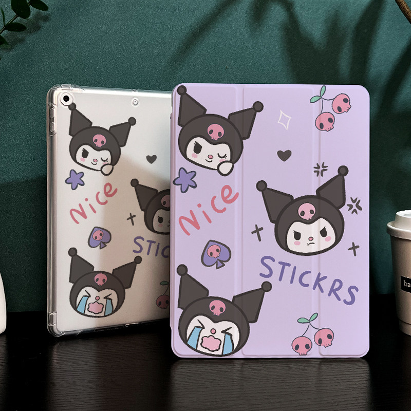 傲娇库洛卡通适用于ipad保护套2022新款pro12.9寸Air5苹果ipadmini6平板保护壳mini5笔槽2018第10九7代三折女