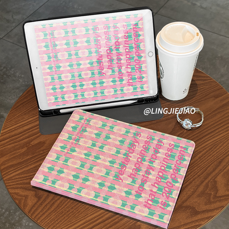 简约格子matepad115s书本式2024新款pro适用于华为平板保护套m6全包10.8寸硅胶se防摔壳air带笔槽11荣耀v8pro