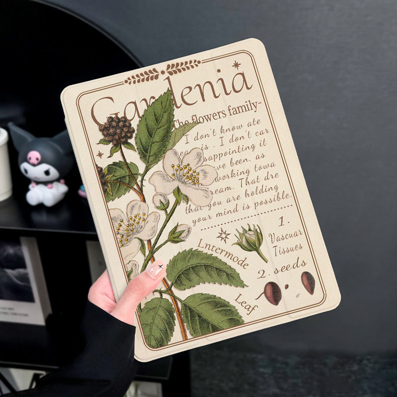 栀子花开适用于ipadpro2025保护套ipadair6平板壳2025苹果第六代新款笔槽硅胶Pro11全包13英寸防摔PRO三折女