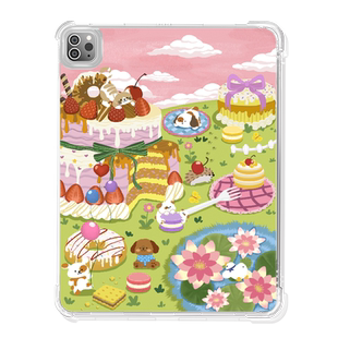 【送钢化膜】适用于ipad10保护套2025新款air6/4平板壳mini6/4笔槽第9代九2018透明pro11蛋糕聚会苹果Air4软