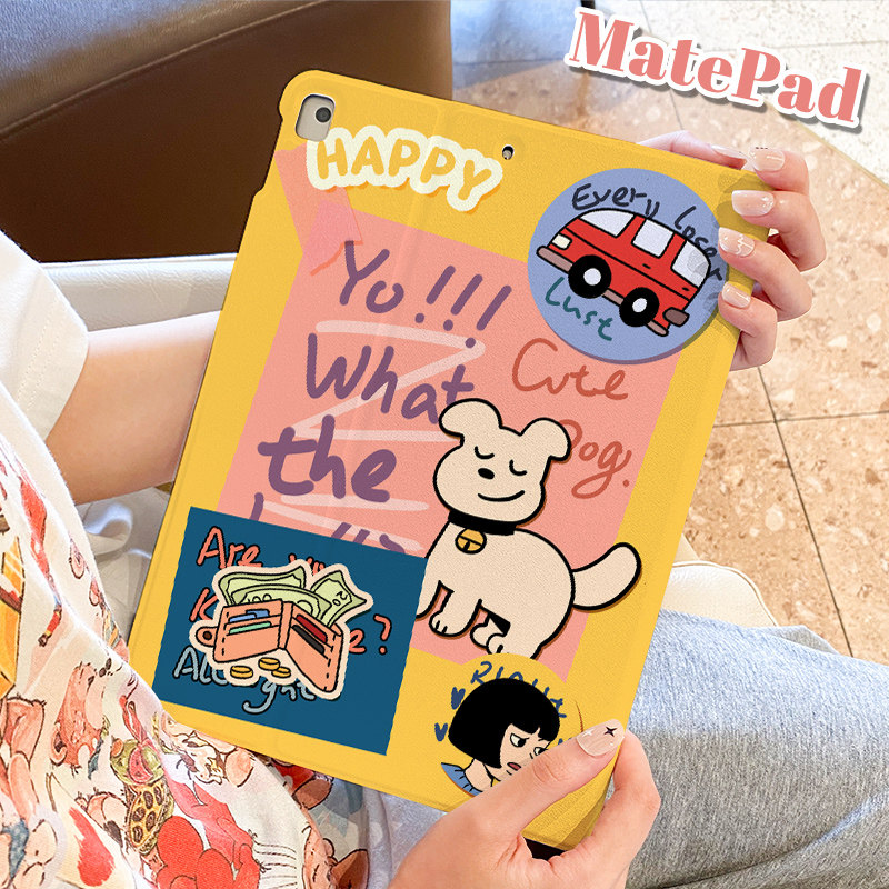 创意图片适用于华为MatePad11保护套2023新款MatePad带笔槽Paper平板电脑女M6蚕丝纹pro书本式壳11寸创意防摔