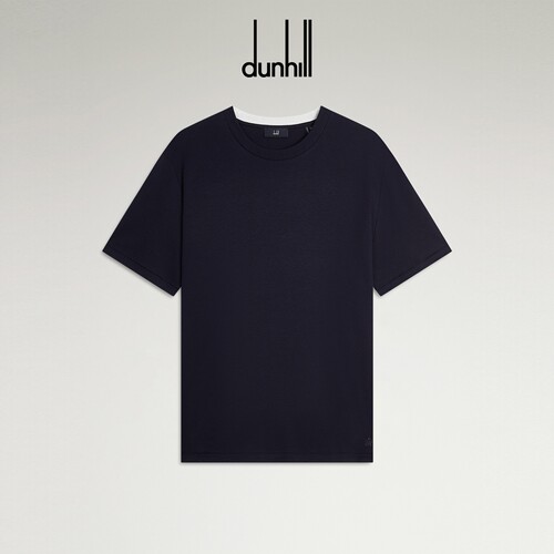 2026秋冬新品dunhill登喜路男士海军蓝 AD 徽标棉质短袖 T 恤