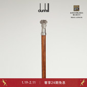 dunhill登喜路男士 节日礼物 棕色手杖猎狐犬头部造型手柄