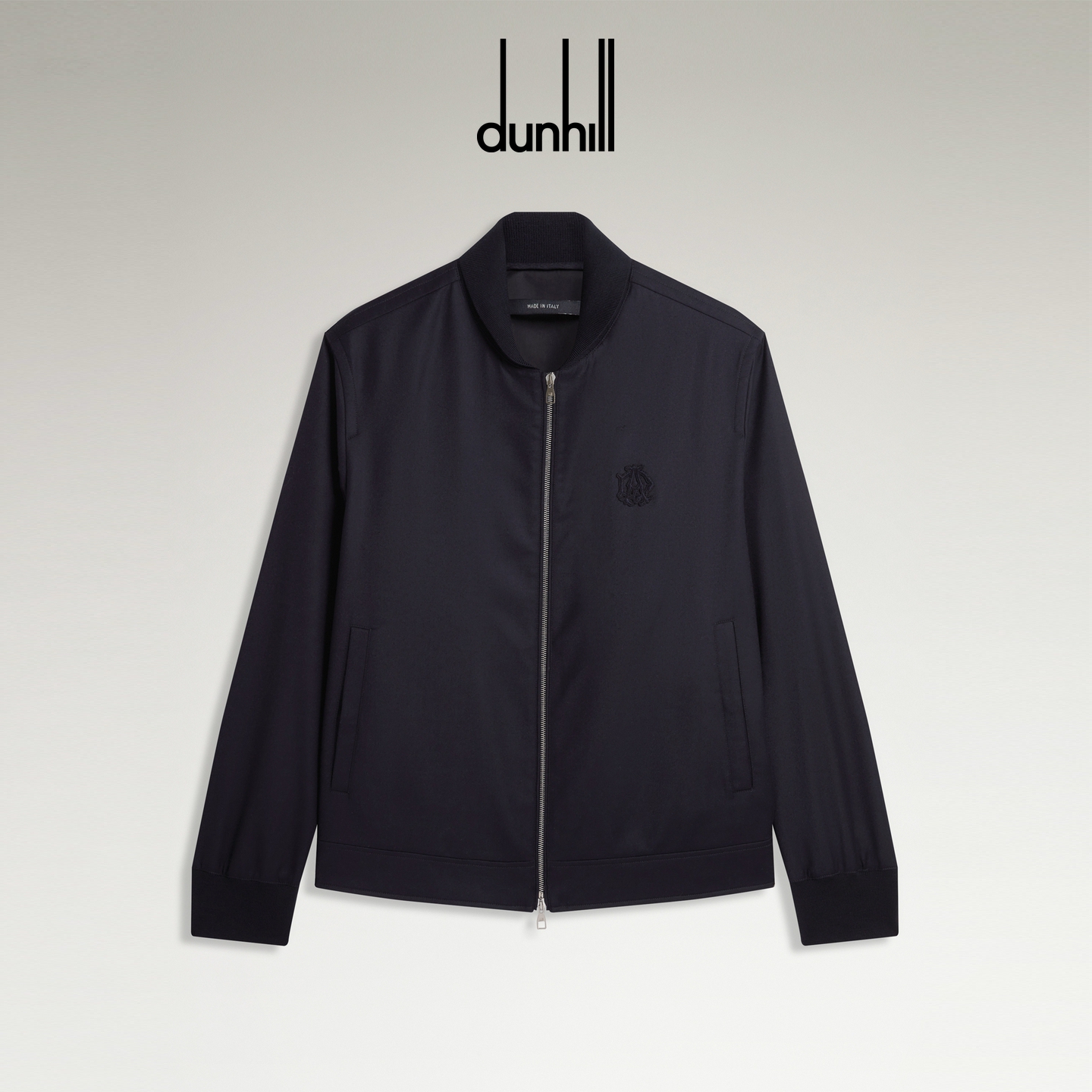 2025秋冬新品dunhill登喜路男蓝奢华运动系列羊毛羊绒法兰绒夹克