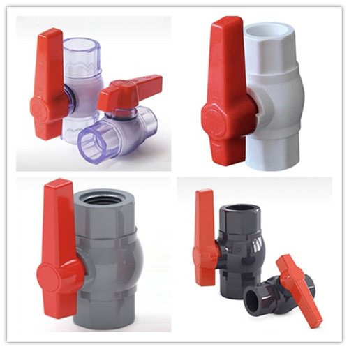 PVC八角球阀阀门开关 内螺纹直插阀门 给水管塑料阀门20 25 32 50