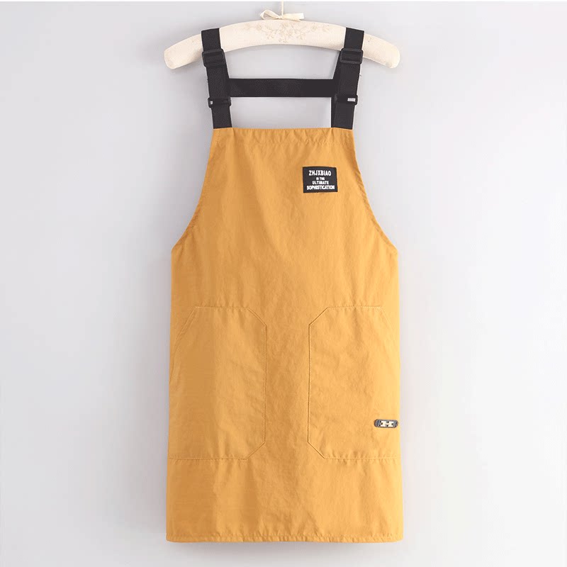 塔丝绒面料时尚围裙背带可调节家用厨房做饭神器上班餐饮工作服