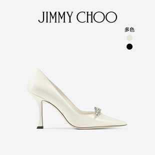 [新年礼物]JIMMY CHOO/BELINDA PUMP 90 女士 拿铁色漆皮高跟鞋