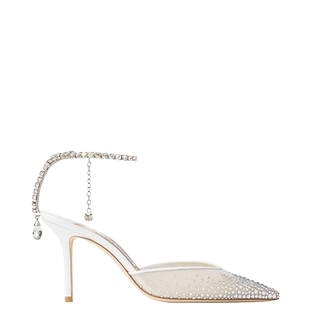 [新年礼物]JIMMY CHOO/SAEDA 女士水晶链饰高跟鞋婚鞋JC
