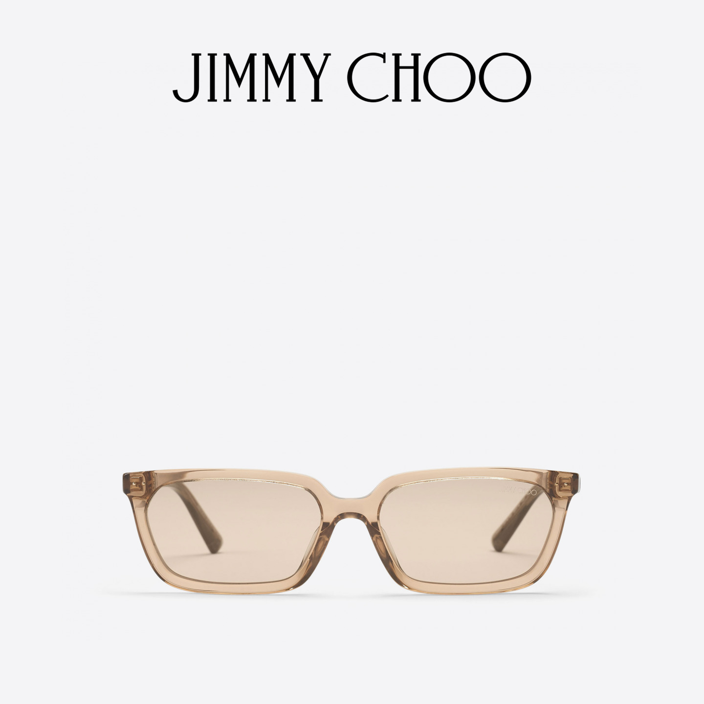 JIMMY CHOO/JOSI 女士 透明棕褐色矩形框太阳镜