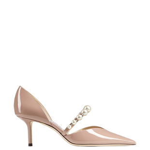 [礼物][白鹿珍选]JIMMY CHOO/AURELIE 65 女士珍珠饰带高跟鞋