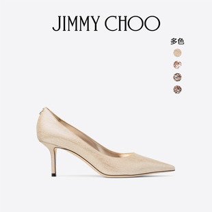 [新年礼物]JIMMY CHOO/LOVE 65 女士 金色金属感皮革高跟鞋婚鞋