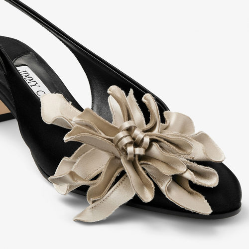 [2026秋季系列]JIMMY CHOO/EYLA SB 45 女士 缎面花卉露跟鞋