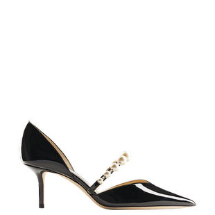 [礼物][白鹿珍选]JIMMY CHOO/AURELIE 65 女士珍珠饰带高跟鞋
