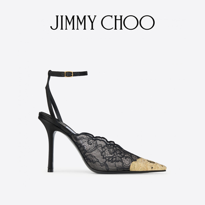 JIMMYCHOO/金属蕾丝细节高跟鞋