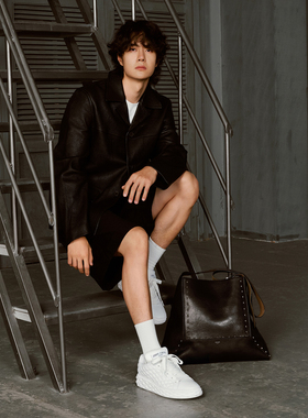 [王一博同款]JIMMY CHOO/DIAMOND MAXI 男女同款白色绗缝休闲鞋