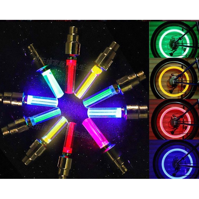 自行车灯夜骑灯自行车气门灯气嘴灯风火轮灯闪光山地车车轮灯单车