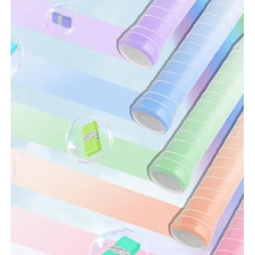 羽毛球拍渐变手胶减震舒适防滑吸汗彩虹泡泡胶网球缠绕手柄