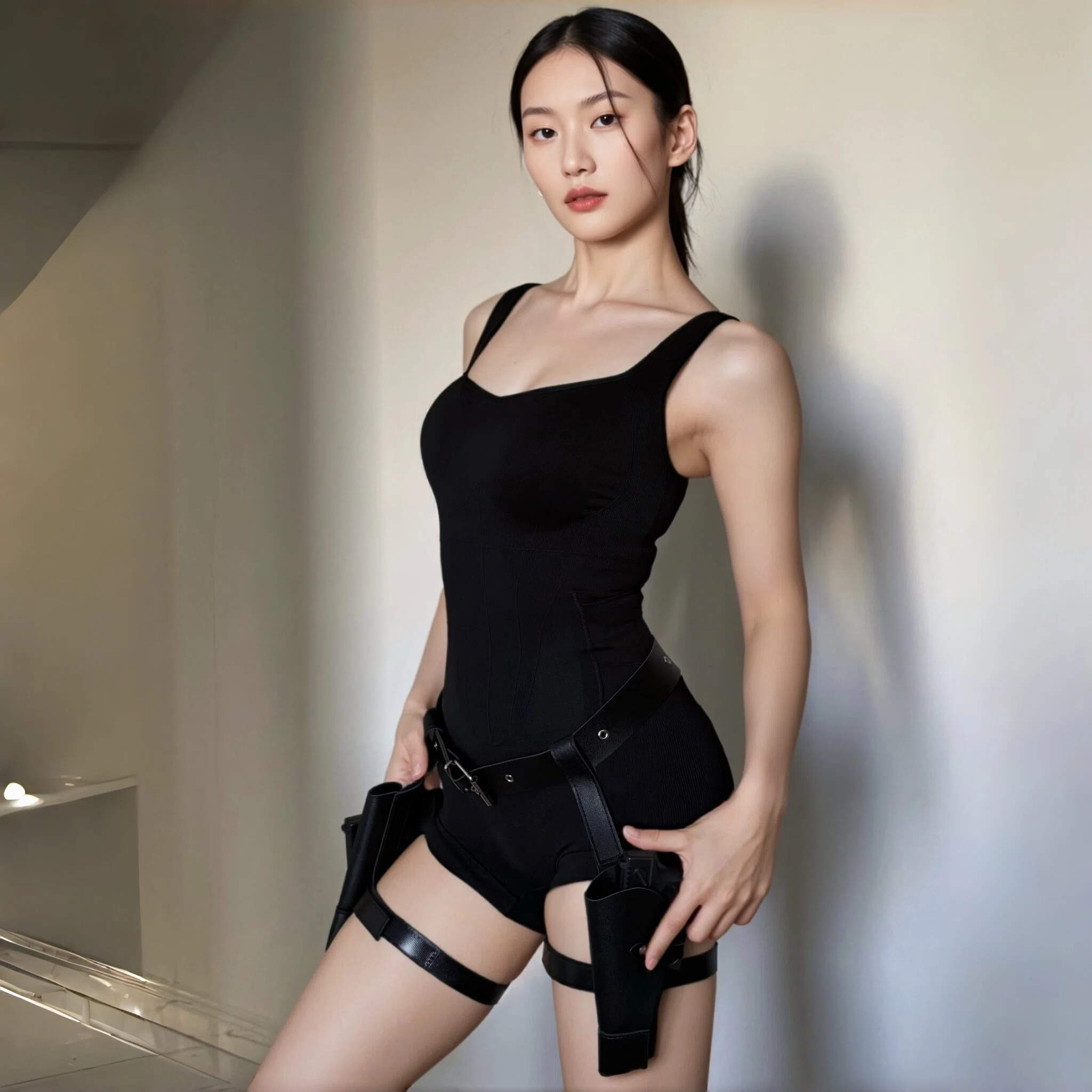 古墓丽影劳拉cosplay服装劳拉&middot;克劳馥枪套角色扮演道具万圣节