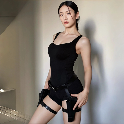 古墓丽影劳拉cosplay服装劳拉·克劳馥枪套角色扮演道具万圣节