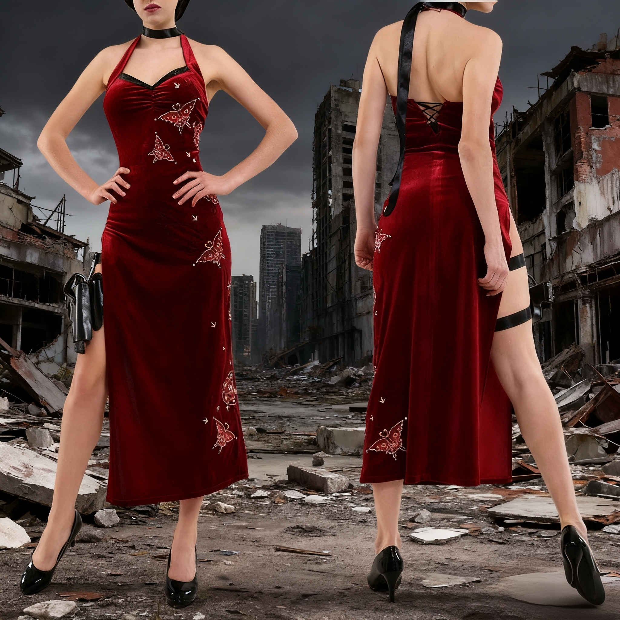 万圣节生化危机cos服Resident Evi生化危机艾达王cosplay旗袍