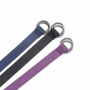 1.5cm细窄款双环扣帆布腰带配西装裙子工装裤学生装饰小皮带ins风