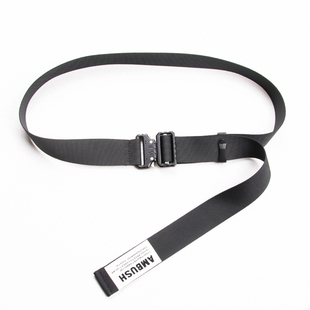 饰字母皮带女 ins嘻哈学生装 3.2cm眼镜蛇插扣帆布腰带男机能工装 裤