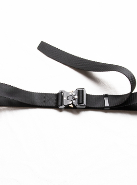 3cm眼镜蛇插扣工装裤帆布腰带男 潮牌牛仔裤户外布料机能皮带暗黑