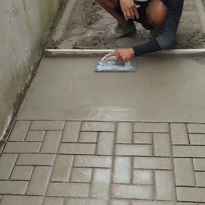 庭院道路地坪防滑压花水泥印花模具大全水泥地水泥印花过道花园图片