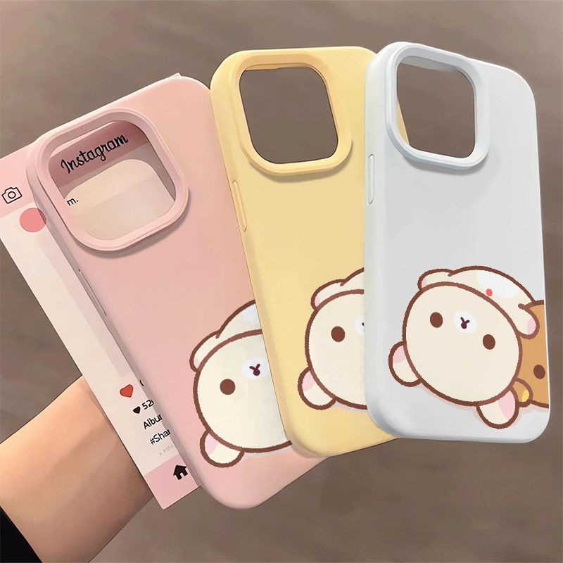 趣味可爱小熊适用于红米Redmi13c手机壳note12/11Tpro新款k80/k70pro防摔小米14/15硅胶civi4pro时尚女保护套