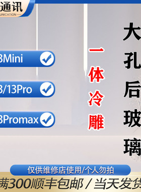 CPL适用于后玻璃 13 13pro 13ProMax 13mini一体冷雕大孔后盖后壳