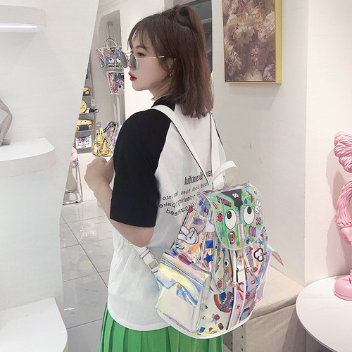 透明包时尚个性大容量双肩背包