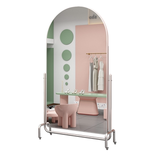 服装店可移动试衣镜家用全身落地镜网红卧室显瘦美颜直播间穿衣镜