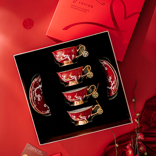 【真骨瓷】吉昶特别的新婚礼物送新娘实用茶具乔迁新居礼物杯子