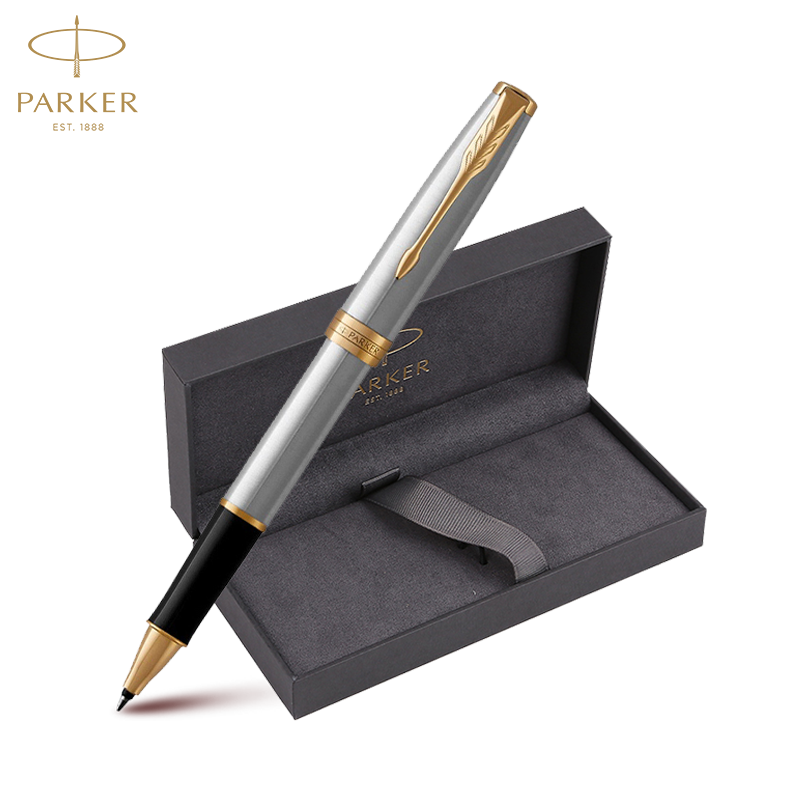 PARKER派克宝珠笔卓尔钢杆金夹白夹宝珠笔签字笔商务送礼先锋礼盒