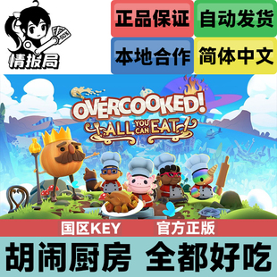 PC正版Steam游戏 胡闹厨房 全都好吃 国区key 激活码 Overcooked!